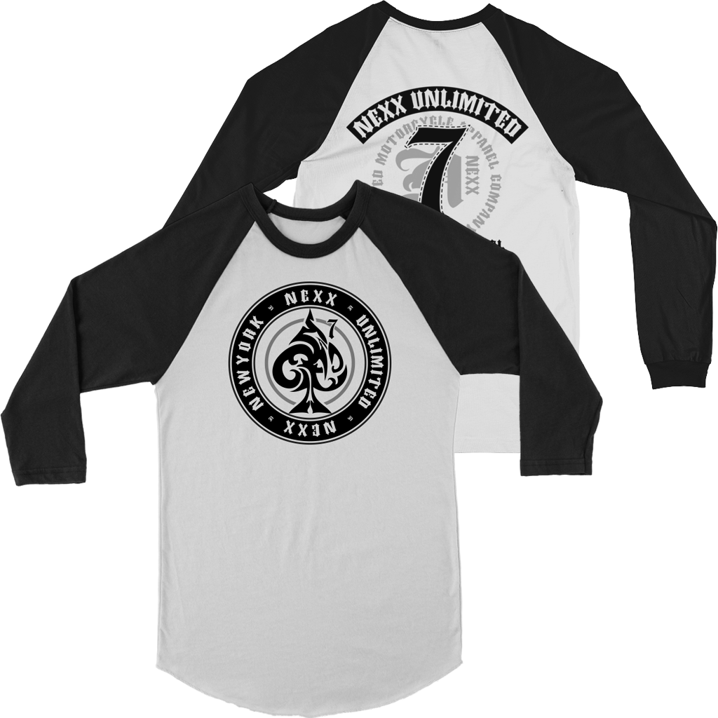 Long Sleeve Baseball T-Shirt - 7 Spades black