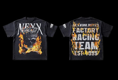 Short Sleeve T-shirt - Flaming Skull