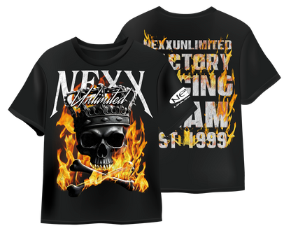Short Sleeve T-shirt - Flaming Skull
