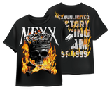 Short Sleeve T-shirt - Flaming Skull