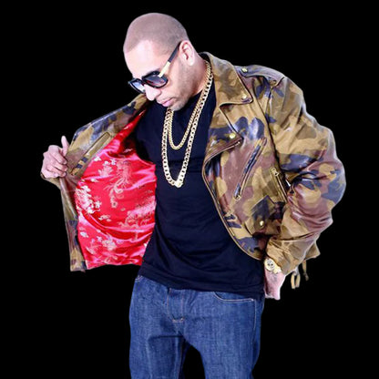 Camouflaj Leather MC Jacket